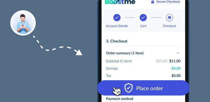 Enter your username and complete secure checkout